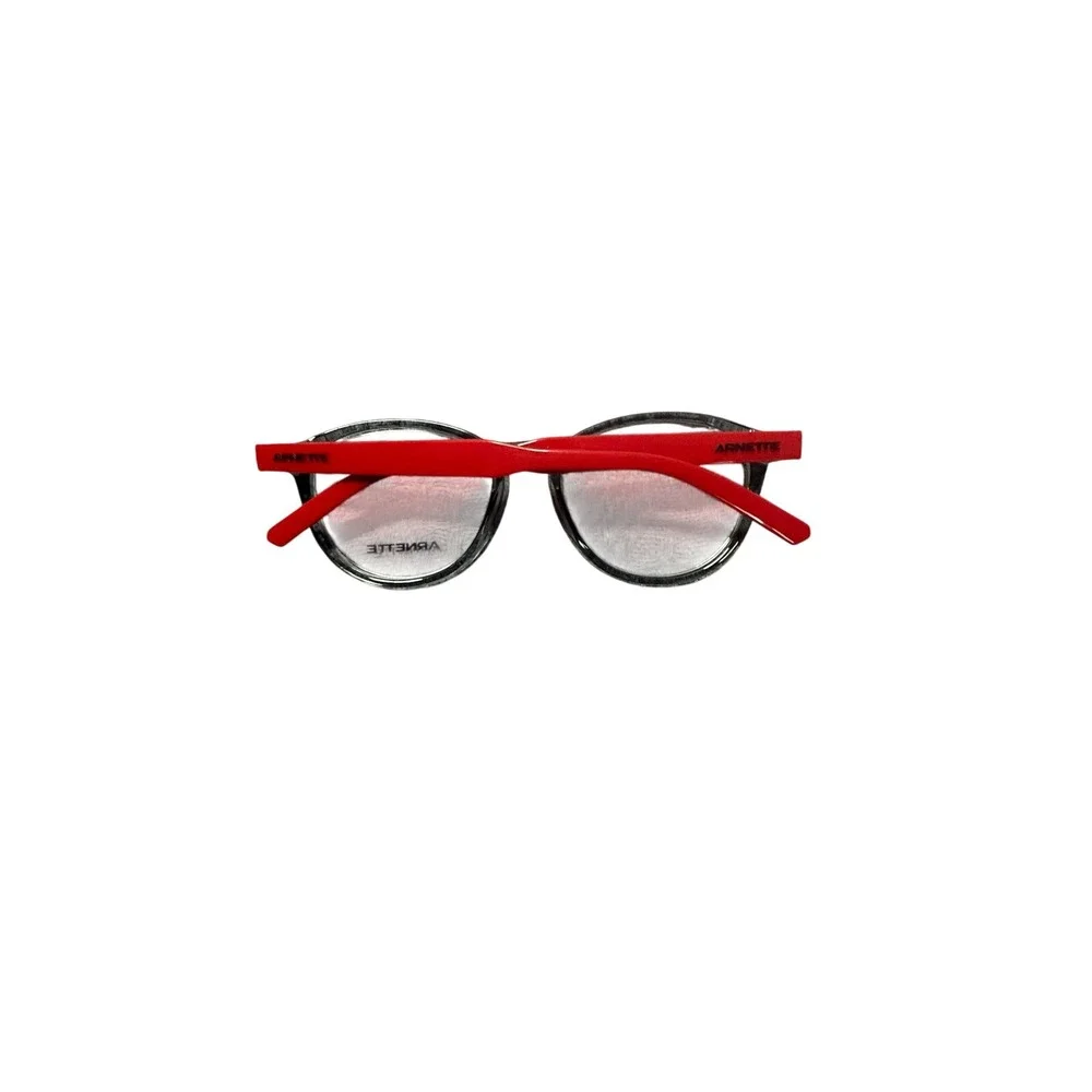 Arnette Ogopogo‎ 0AN7218 Transparent Grey Red Round Eyeglasses Frames NWT